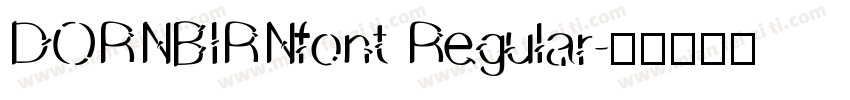 DORNBIRNfont Regular字体转换